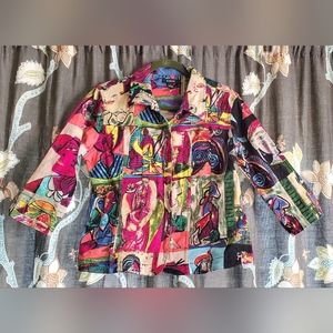 Fabulous Vintage Pablo Picasso Art Jacket size Large by Kaktus